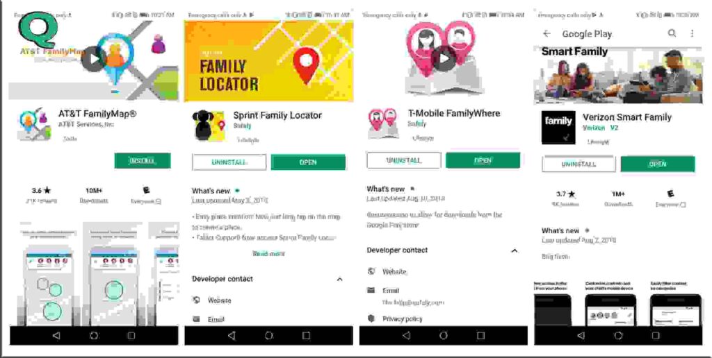 تطبيق Carrier Family Locators من أفضل تطبيقات تجسس التى تعمل على نظام الأندرويد