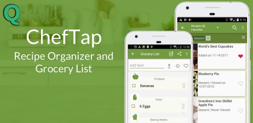 تطبيق ChefTap من أفضل تطبيقات الأندرويد التى تعلم الطهى فهو يحمل العديد من وصفات الطبخ مضمونة النتائج